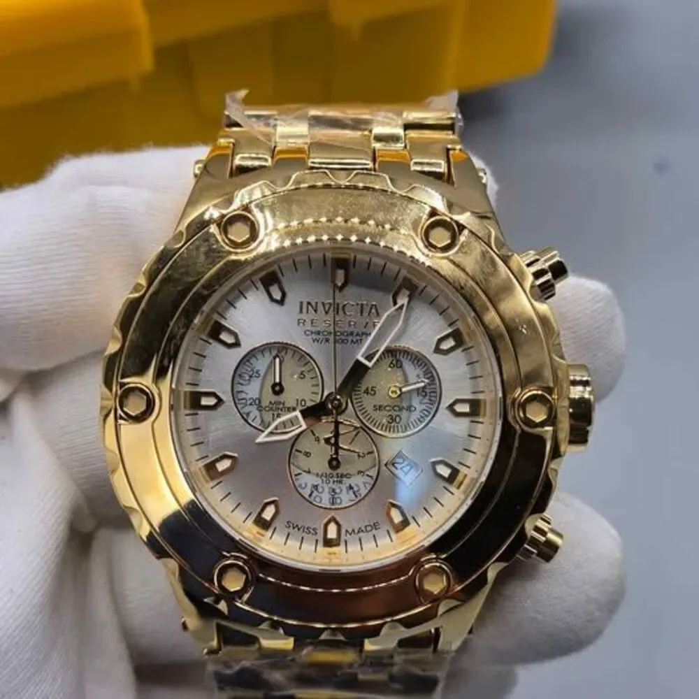 Invicta Subaqua Silver Dial Gold Ion-plated Men's Watch